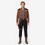 Han Solo Cosplay Costume Brown Coat Outfit Adult Male Halloween Carnival Costume