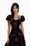 Obsession Cosplay Costume Nikki Black Printed Dress Adult Female Halloween Carnival Costume