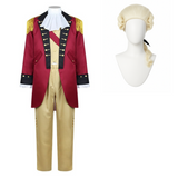 President George Washington Cosplay Costume Red Outfit Adult Male Halloween Carnival Costume