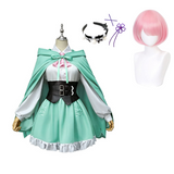 Ram Cosplay Costume Season 4 Green Outfit with Cape Adult Female Halloween Carnival Costume
