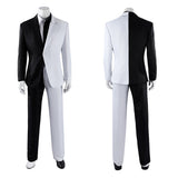 Absolute Two-Face Cosplay Costume Two-Face Black and White Suit Adult Male Halloween Carnival Costume