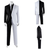 Absolute Two-Face Cosplay Costume Two-Face Black and White Suit Adult Male Halloween Carnival Costume