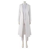 Alien Stage Cosplay Costume Ivan White Trench Coat Set Adult Male Halloween Carnival Costume