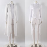 Alien Stage Cosplay Costume Ivan White Trench Coat Set Adult Male Halloween Carnival Costume