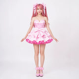 Alien Stage Cosplay Costume MIZi Pink Dress Adult Female Halloween Carnival Costume