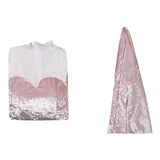 Alien Stage Cosplay Costume Mizi White-pink Long Dress Adult Female Halloween Carnival Costume