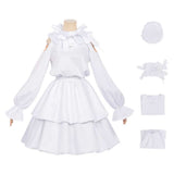 Alien Stage Cosplay Costume Sua Childhood White Dress Adult Female Halloween Carnival Costume