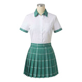Alien Stage Cosplay Costume Sua White and Green Pleated Skirt Adult Female Halloween Carnival Costume