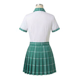 Alien Stage Cosplay Costume Sua White and Green Pleated Skirt Adult Female Halloween Carnival Costume