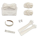 Alien Stage Cosplay Costume Sua White Dress with Bow Adult Female Halloween Carnival Costume