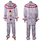 American Horror Story 13 Cosplay Costume Twisty Clown Gray Outfit Adult Male Halloween Carnival Costume