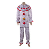 American Horror Story 13 Cosplay Costume Twisty Clown Gray Outfit Adult Male Halloween Carnival Costume