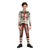 American Horror Story 13 Cosplay Costume Twisty the Clown Gray Outfit  Adult Male Halloween Carnival Costume