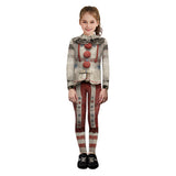 American Horror Story 13 Cosplay Costume Twisty the Clown Gray Outfit  Adult Male Halloween Carnival Costume