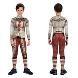American Horror Story 13 Cosplay Costume Twisty the Clown Gray Outfit  Adult Male Halloween Carnival Costume