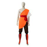 Avatar: The Last Airbender Aang Orange One-shoulder Practice Outfit Adult Male Halloween Carnival Costume