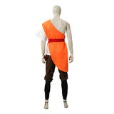 Avatar: The Last Airbender Aang Orange One-shoulder Practice Outfit Adult Male Halloween Carnival Costume
