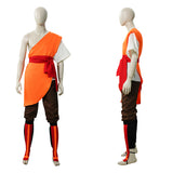 Avatar: The Last Airbender Aang Orange One-shoulder Practice Outfit Adult Male Halloween Carnival Costume