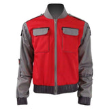 Back to the Future Cosplay Costume Marty McFly Red Coat Adult Male Halloween Carnival Costume