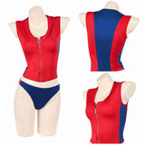 Baywatch Cosplay Costume Summer Quinn Red Swimsuit Adult Female Halloween Carnival Costume