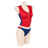 Baywatch Cosplay Costume Summer Quinn Red Swimsuit Adult Female Halloween Carnival Costume
