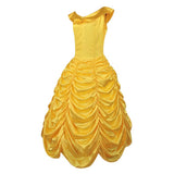 Beauty and the Beast Cosplay Costume Belle Yellow Dress Adult Female Halloween Carnival Costume