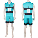 BLUE LOCK Live-Action Cosplay Costume Isagi Yoichi Green Jersey Adult Male Halloween Carnival Costume