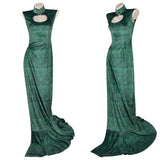 Boa Hancock Cosplay Costume Green Qipao Adult Female Halloween Carnival Costume