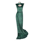 Boa Hancock Cosplay Costume Green Qipao Adult Female Halloween Carnival Costume