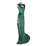 Boa Hancock Cosplay Costume Green Qipao Adult Female Halloween Carnival Costume