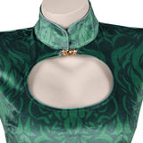 Boa Hancock Cosplay Costume Green Qipao Adult Female Halloween Carnival Costume