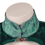 Boa Hancock Cosplay Costume Green Qipao Adult Female Halloween Carnival Costume
