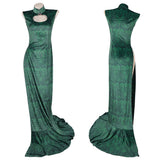 Boa Hancock Cosplay Costume Green Qipao Adult Female Halloween Carnival Costume