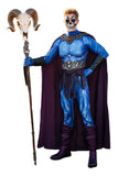 Skeletor Cosplay Costume Blue Jumpsuit Adult Male Halloween Carnival Costume