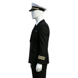 Catch Me If You Can Cosplay Costume Frank Abagnale Black Captain Uniform Adult Male Halloween Carnival Costume