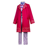 Charlie and the Chocolate Factory Cosplay Costume Young Willy Wonka Red Outfit Adult Male Halloween Carnival Costume
