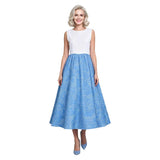 Cinderella Cosplay Costume Fairy Godmother Blue Outfit Adult Female Halloween Carnival Costume