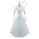 Cinderella Cosplay Costume Light Blue Dress Adult Female Halloween Carnival Costume