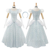 Cinderella Cosplay Costume Light Blue Dress Adult Female Halloween Carnival Costume