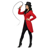 Circus Animal Trainer Women Red Outfit Adult Female Halloween Carnival Costume