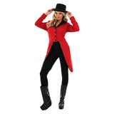 Circus Animal Trainer Women Red Outfit Adult Female Halloween Carnival Costume