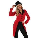 Circus Animal Trainer Women Red Outfit Adult Female Halloween Carnival Costume