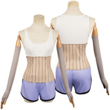 DANDADAN Seiko Ayase Cosplay Costume Adult Female White Beige Outfits Halloween Carnival Suit