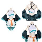 Cosmic Princess Kaguya Cosplay Costume Yachiyo Tsukimi Green Dress Adult Female Halloween Carnival Costume