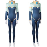 Creature Commandos Nina Mazursky Cosplay Costume Female Blue Jumpsuit Halloween Carnival Suit