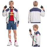 Cyberpunk Cosplay Costume Roman Carax White Coat Outfit Adult Male Halloween Carnival Costume