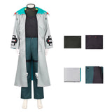 Cyberpunk Cosplay Costume Weak Kingsley Sliver Trench Coat Set Adult Male Halloween Carnival Costume
