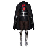 Darth Maul Cosplay Costume Black Outfit with Cape Adult Male Halloween Carnival Costume