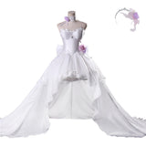 DATE A LIVE Cosplay Costume Tokisaki Kurumi White Wedding Dress Adult Female Halloween Carnival Costume