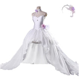DATE A LIVE Cosplay Costume Tokisaki Kurumi White Wedding Dress Adult Female Halloween Carnival Costume